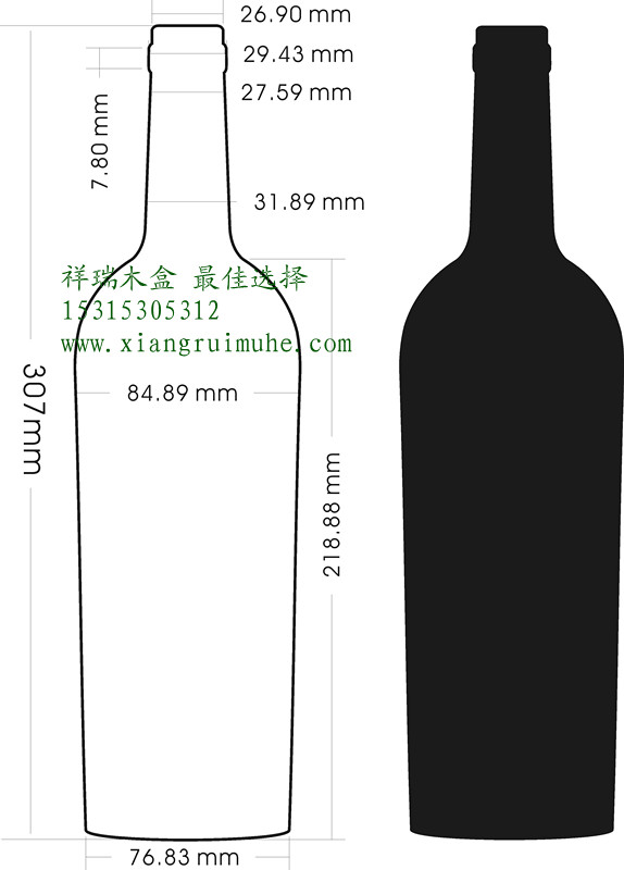 定制红酒包装木盒需要注意葡萄酒瓶的尺寸